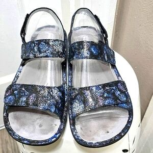 Alegria Verona Quarry Crackle Leather Sandals Women's Size 40 or US9🌴✌️